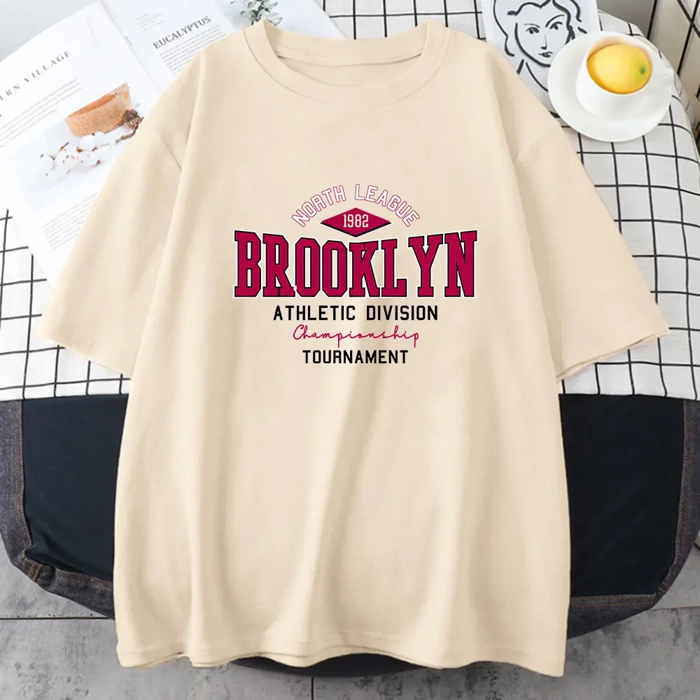 

Футболки Brooklyn 1982 Tournament для женщин и мужчин, оригинальные футболки в стиле минимализма, футболки из 100% хлопка, летняя Яркая картинка