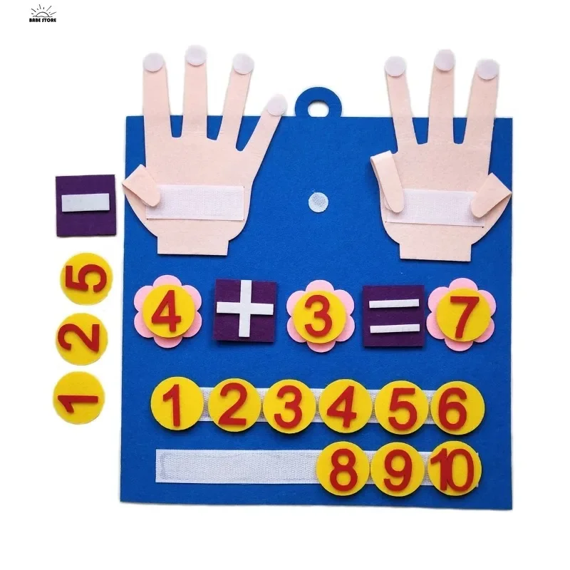 1PC Toddler Montessori Toys Felt Finger Numbers Math Toy Children Counting Early Education Learning Game For Kids Intelligence