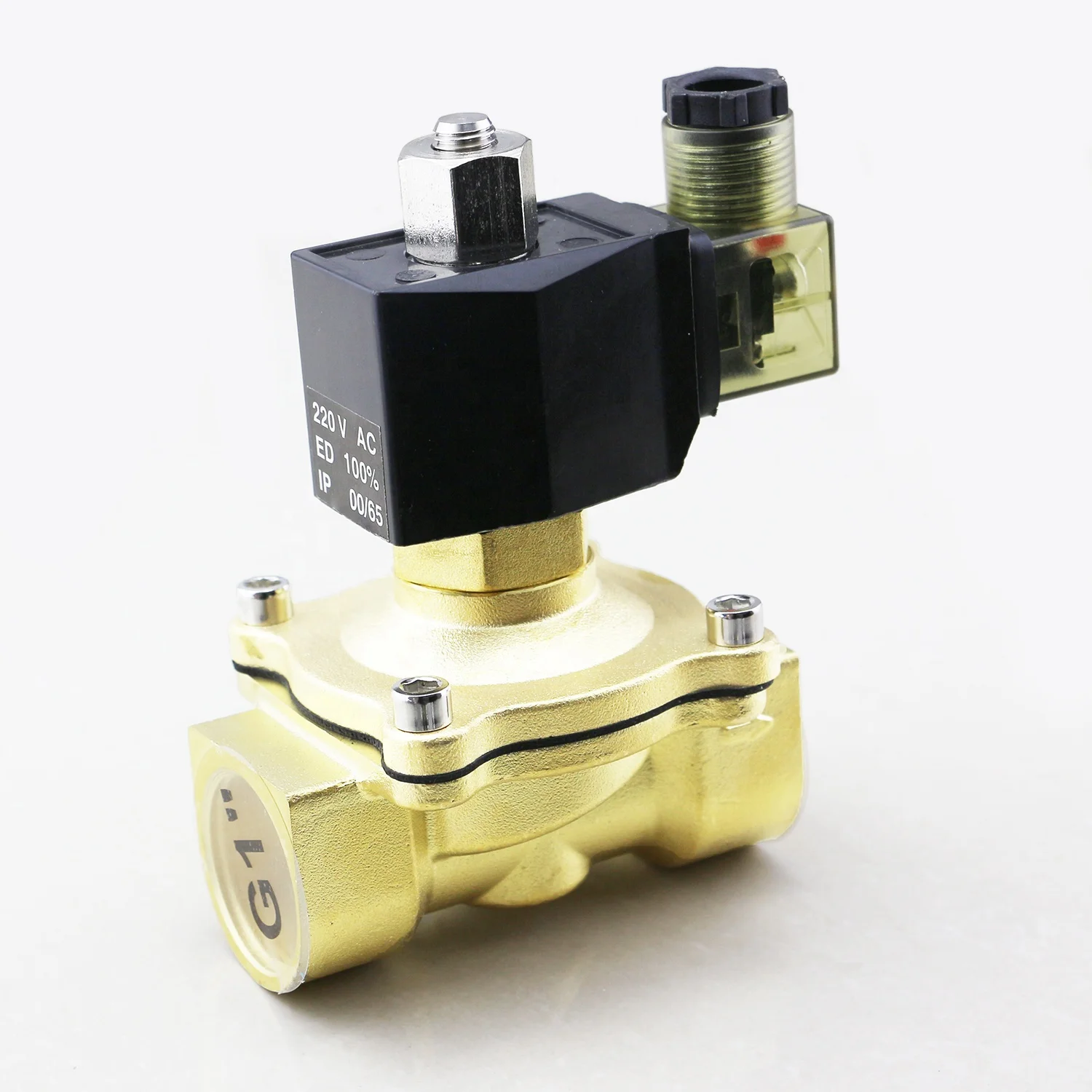 2WK /2WT Series 1/2 3/4 1 1-1/4 1-1/2 2 Inch 12V 24V 220V Normal Open Diaphragm Water Solenoid Waterproof Electric Valve Brass