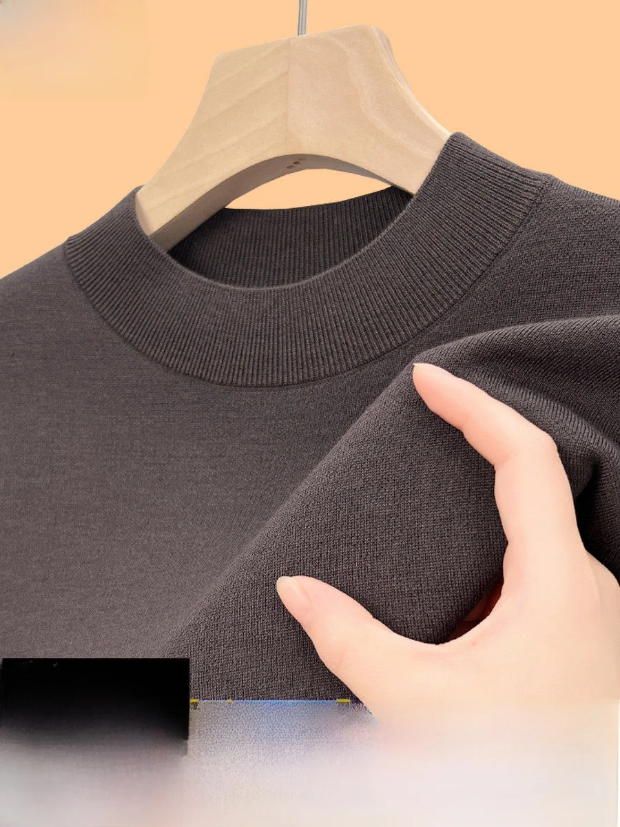 

Мужской вязаный шерстяной свитер Pierre Cardin: утепленный, с высоким воротником, повседневный, деловой, зимний трикотаж, мягкий, с длинными рукавами