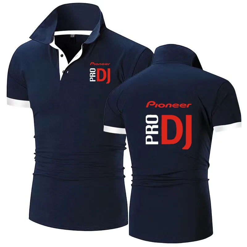 DJ Pioneer PRO 2024 Men\'s POLO shirt New Summer Fashion Printing Sport Shirt Casual Cotton Shorts Sleeve High Quantity Tops