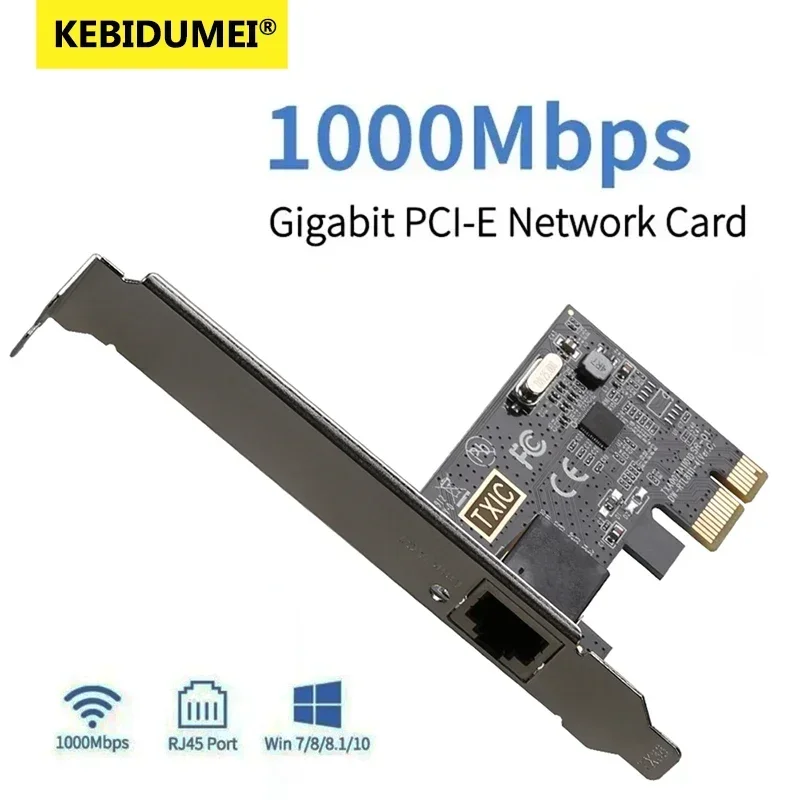 1000Mbps PCI-E To RJ45 Network Card RTL8111E Chip Gigabit Ethernet PCI Express Converter 10/100/1000Mbps 1Gbps Adapter For PC