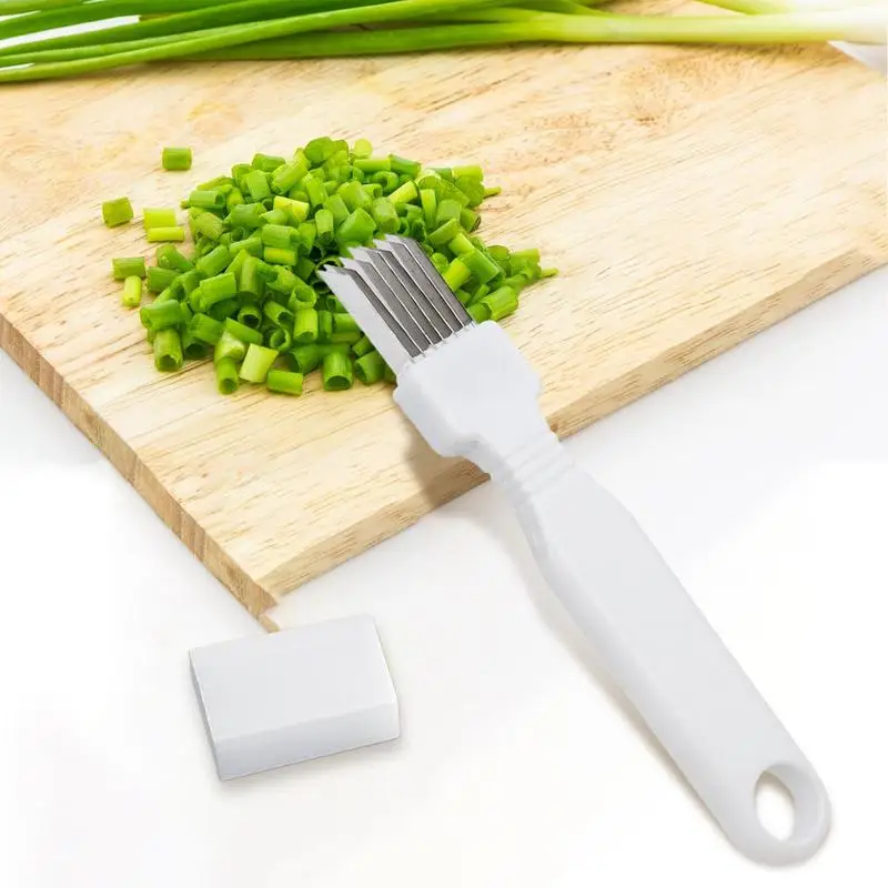 Green Onion Cutter Green Onion Stainless Steel Cutter For Kitchen Non-Slip Vegetable Cooking Prep Cutter For Beginners For