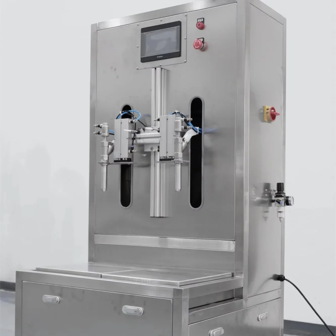 

Semi Automatic Liquid Filling Machine With Two Head For Water Juice Milk In Plastic And Glass Bottle