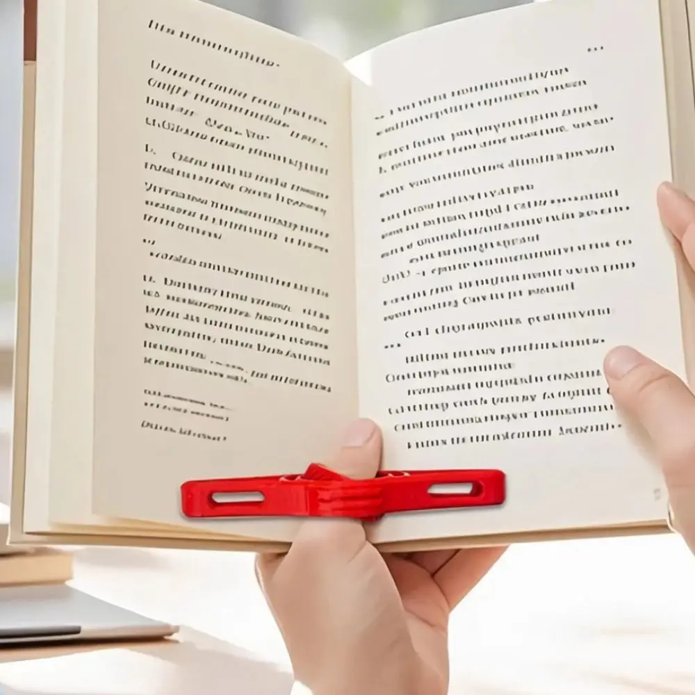 Penanda Buku Plastik Baru, Penyangga Jari, Penanda Halaman, Panduan Membaca, Pembuka Buku, Cincin Penanda Buku yang Praktis, untuk Siswa