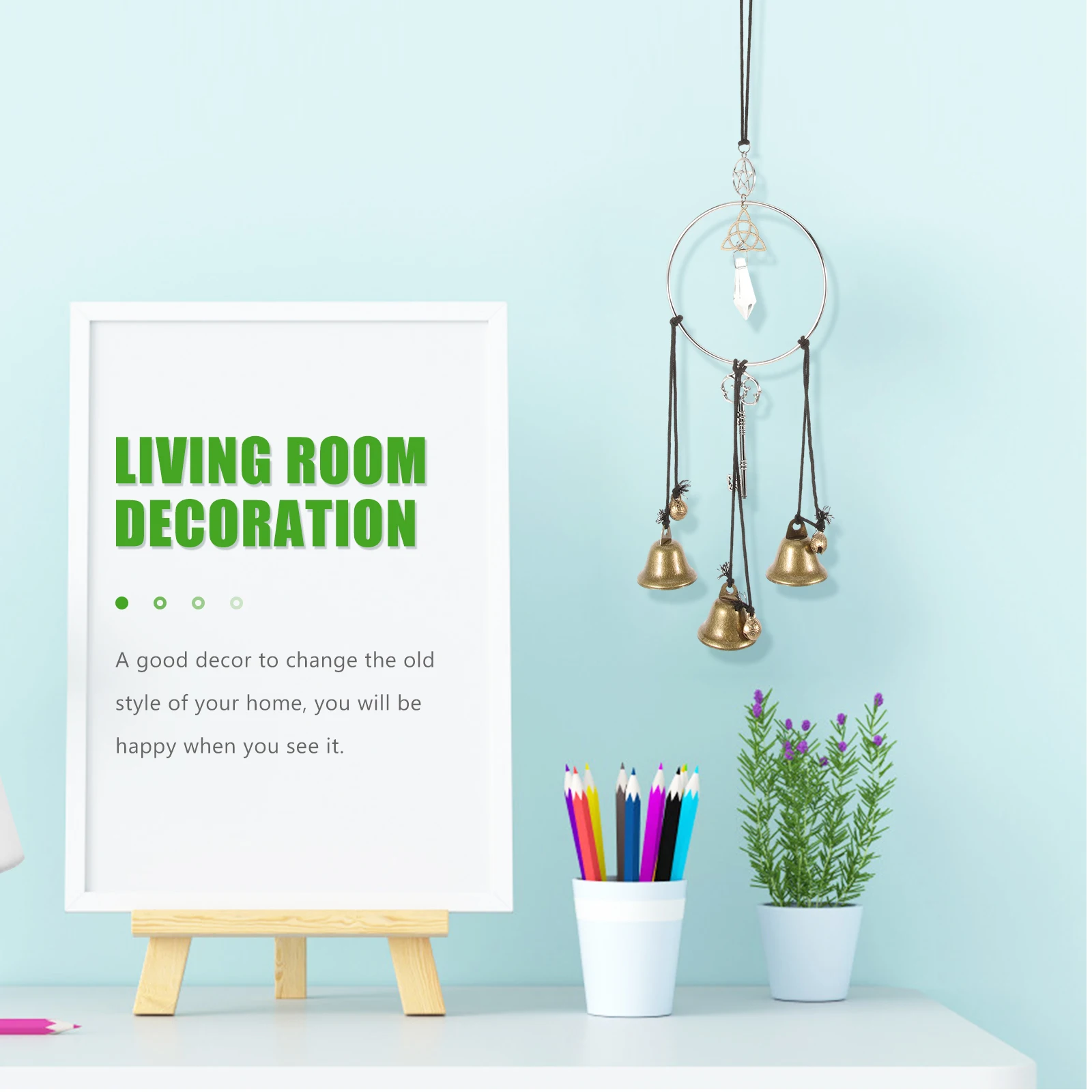 

Witch Bell Wind Chime Hanging Decor Outdoor Indoor Decorative Witch Bells Protection Wind Bell Ornament for Patio