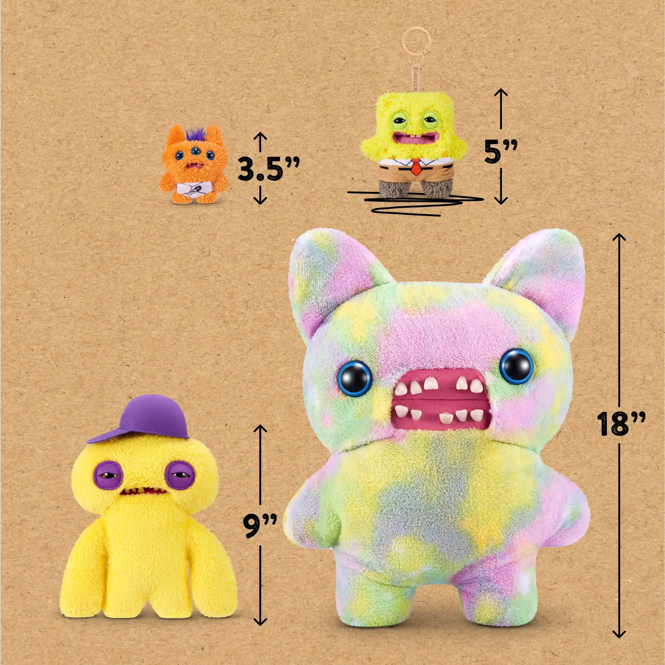 Fugglers Alley Cats Care Bears Plüschtiere Fugg Nuggets Schlüsselanhänger Lustiges hässliches Zahnmonster Taschenanhänger Puppen Rucksackdekoration Taschenbezug – Detail 9
