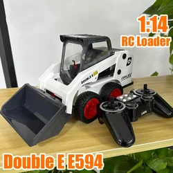 Doble E E594 1:14 RC camión cargador coches camiones Control remoto ingeniería vehículos excavadora Skid Steer Tractor juguete para niño regalo