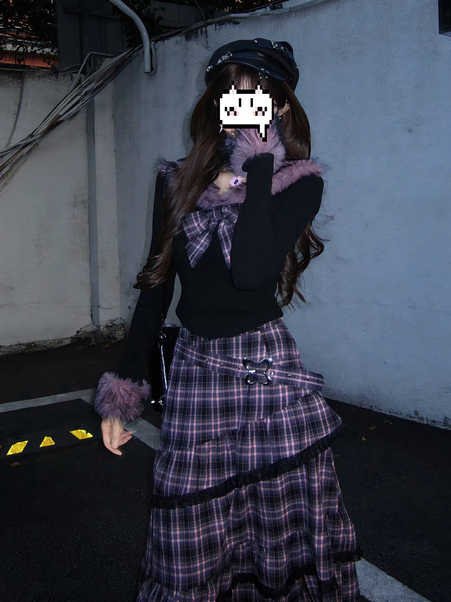 

Комплект из двух предметов в клетку: платье и жакет, женский, осенне-зимний, модный, теплый, повседневный, с высокой талией