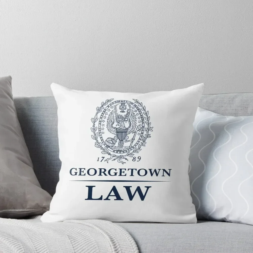 

Georgetowns Laws Seals Throw Pillow Embroidered Cushion Cover Sofa Decorative Covers New year pillow