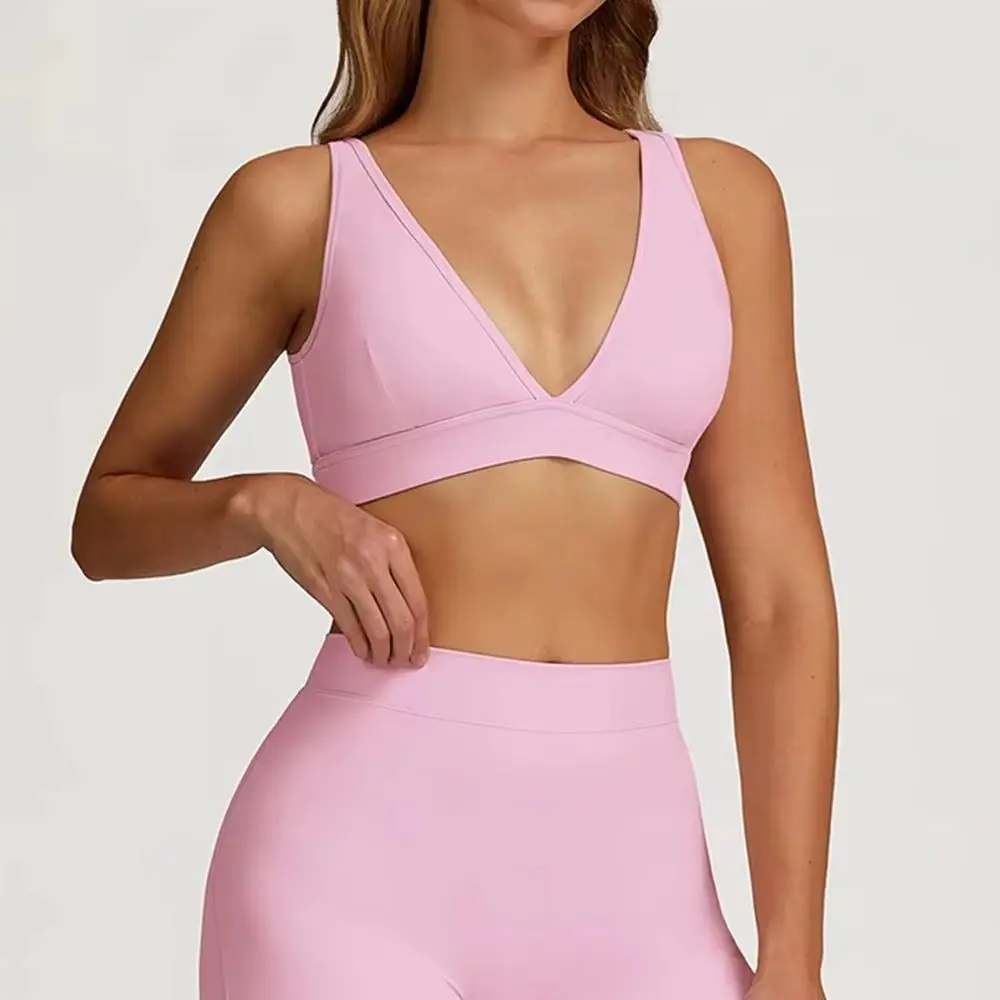 セクシーなスポーツブラジムトップ女性服背中の開いたヨガブラ通気性スポーツ下着女性のフィットネスワークアウトランニングクロップトップ