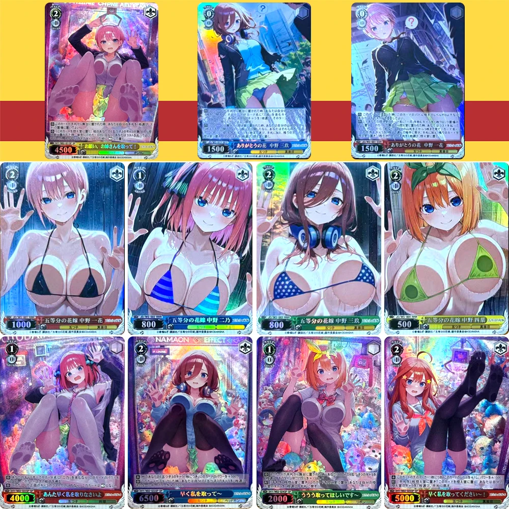 

Персонажи аниме The Quintessential Quintuplets Uesugi Raiha DIY Домашняя коллекционная карта Рождественский подарок на день рождения игрушки