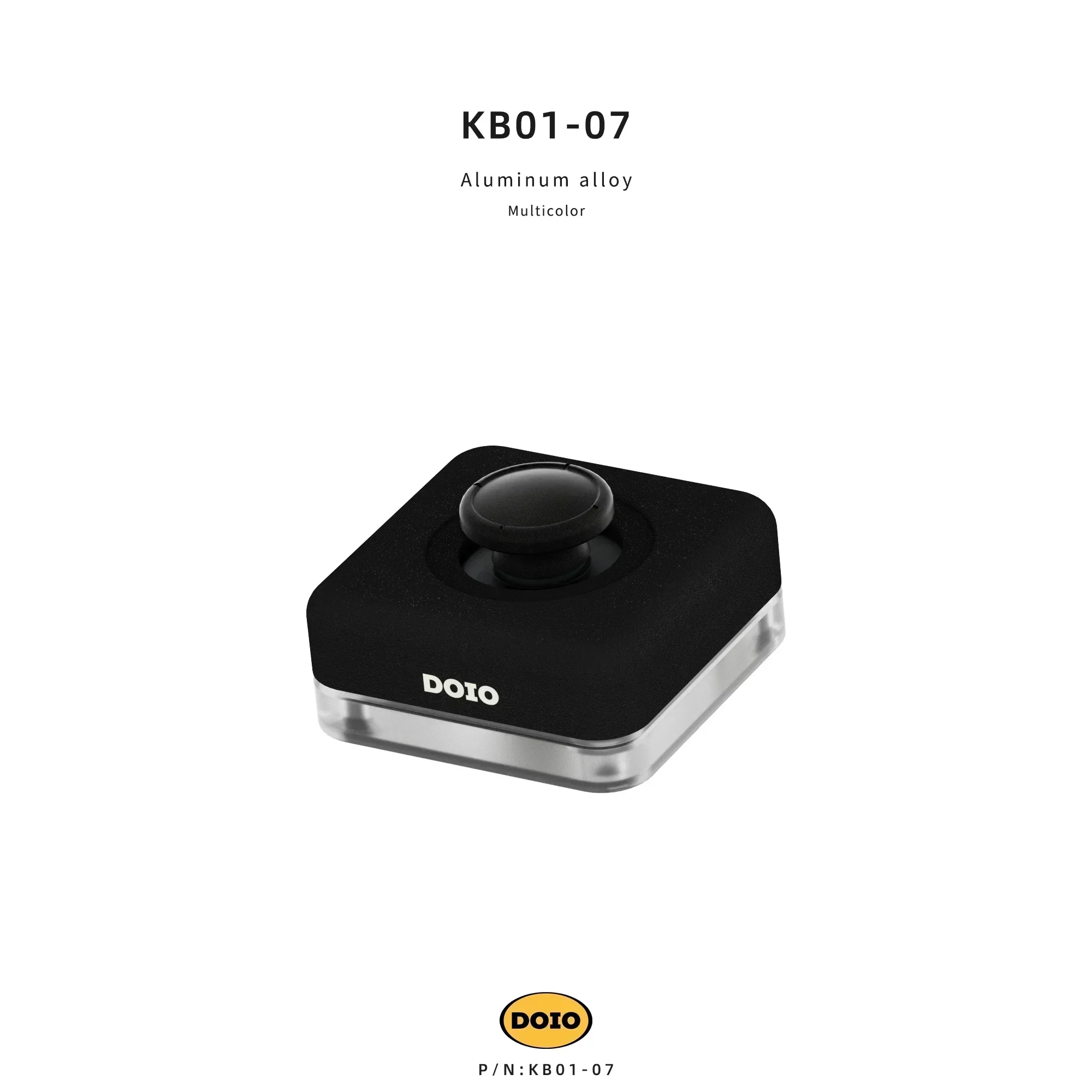 DOIO KB01-07 Mechanical Keypad Aluminum Fuselage Power Switch Rocker Customize Computer Boot Key Indicator Lamp Accessory Gifts