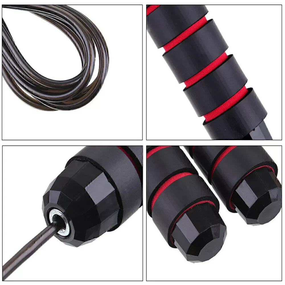 1pcs Adjustable Steel Wire Skipping Rope Ball Bearing Design Foam Handle Jump Rope Fitness Sport Training Sports Accessories