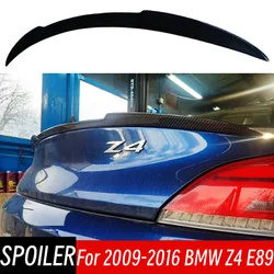 For 2009-2016 BMW Z4 E89 Convertible Coupe M4 Style Rear Trunk Lid Black Carbon Spoiler Wings Car Exterior Tuning Accessories