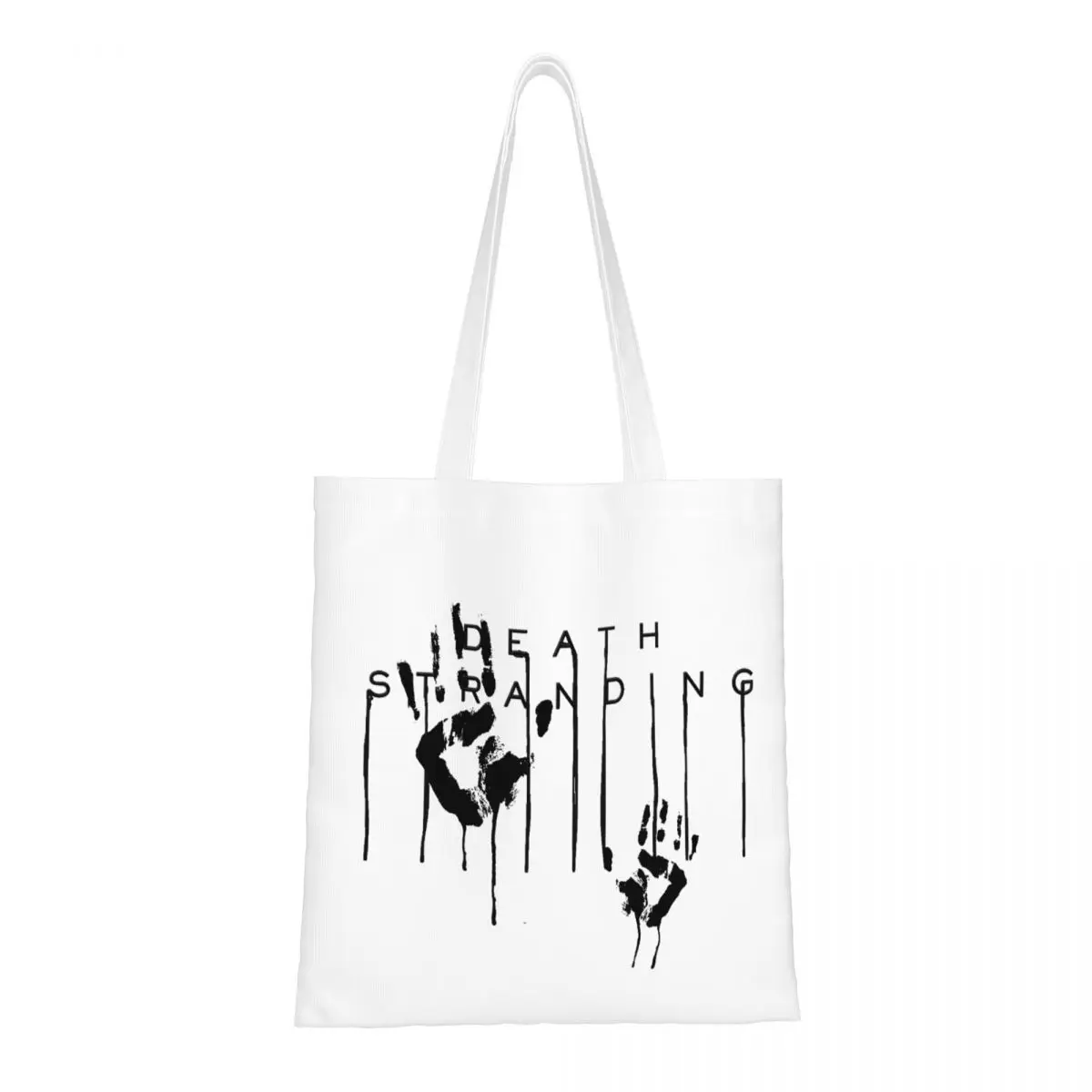 

Death Stranding Hands Sam Game Tote Bags Women Handbag Canvas Student Shoulder Bag Reusable Grocery Bag