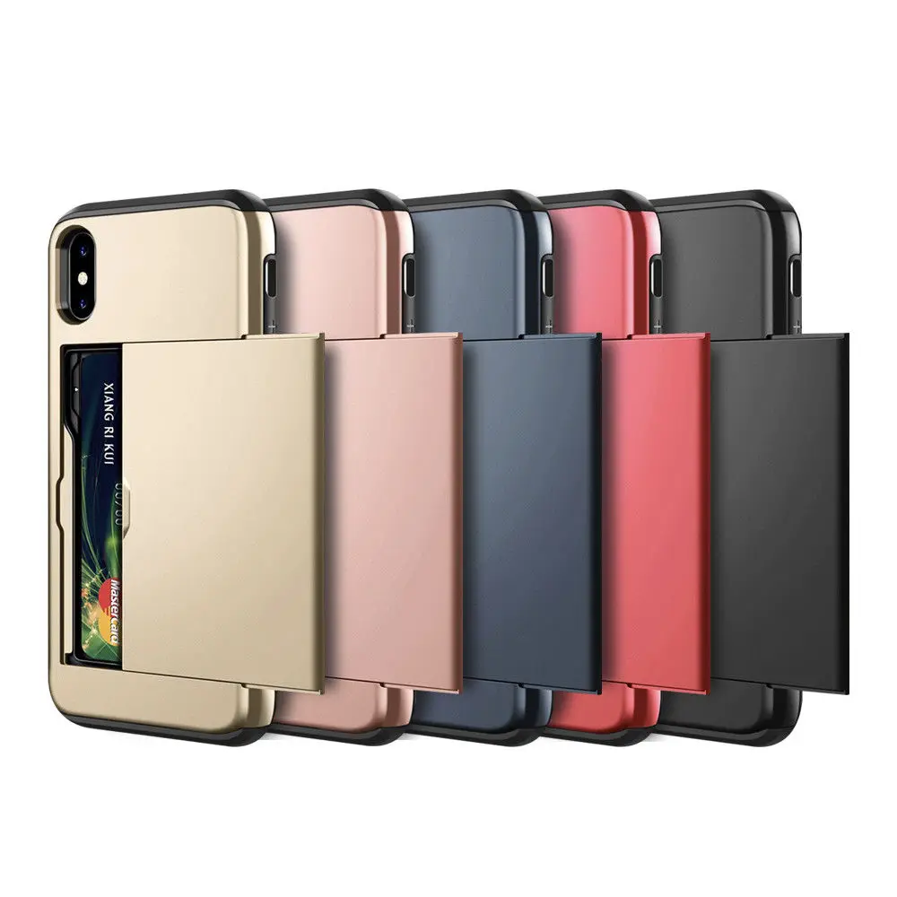 Business Phone Case For iPhone 14 Pro 13 Pro Max X XS XR 11 12 Slide Wallet Card Slot Cover for iPhone 7 8 Plus 6 6s 5 5S SE