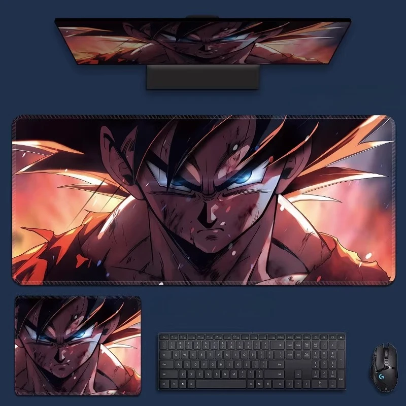 Leather Mouse Pad Oversized Dragon Ball Computer Keyboard Pad Son Goku Animation Non-slip Pad Game E-sports Special Table Mat