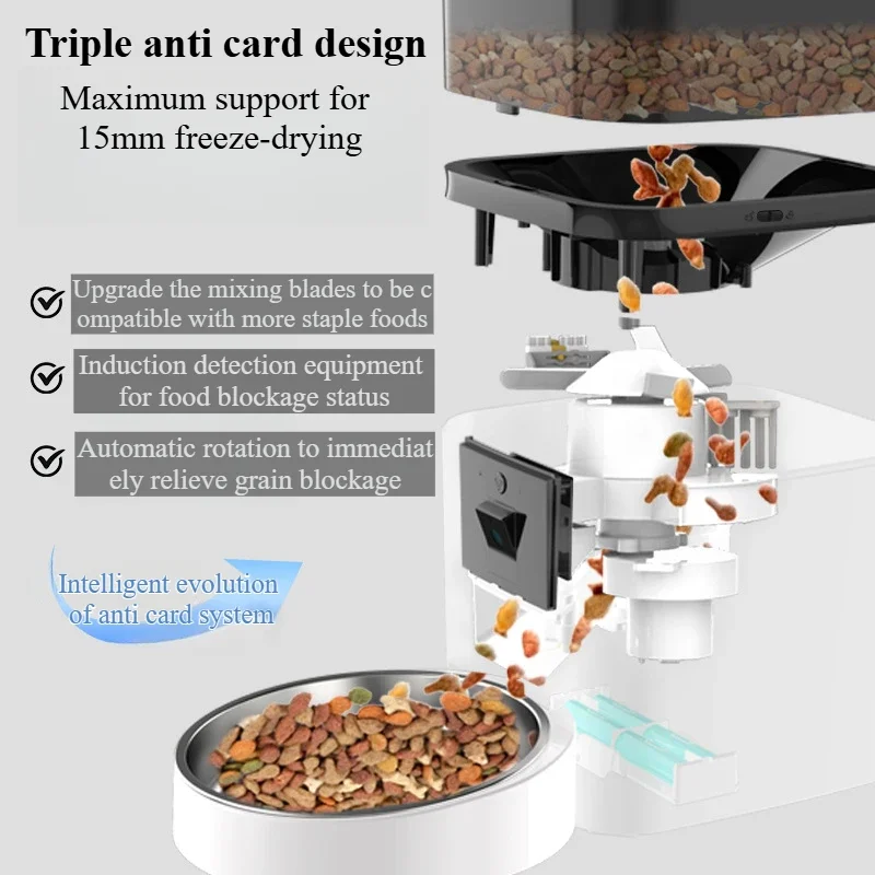 NEW Automatic Dog Feeders with Camera 1080P HD 5G WiFi Pet Feeder Tuya APP Control Automatic Cat Dog Food Dispenser Furpipi