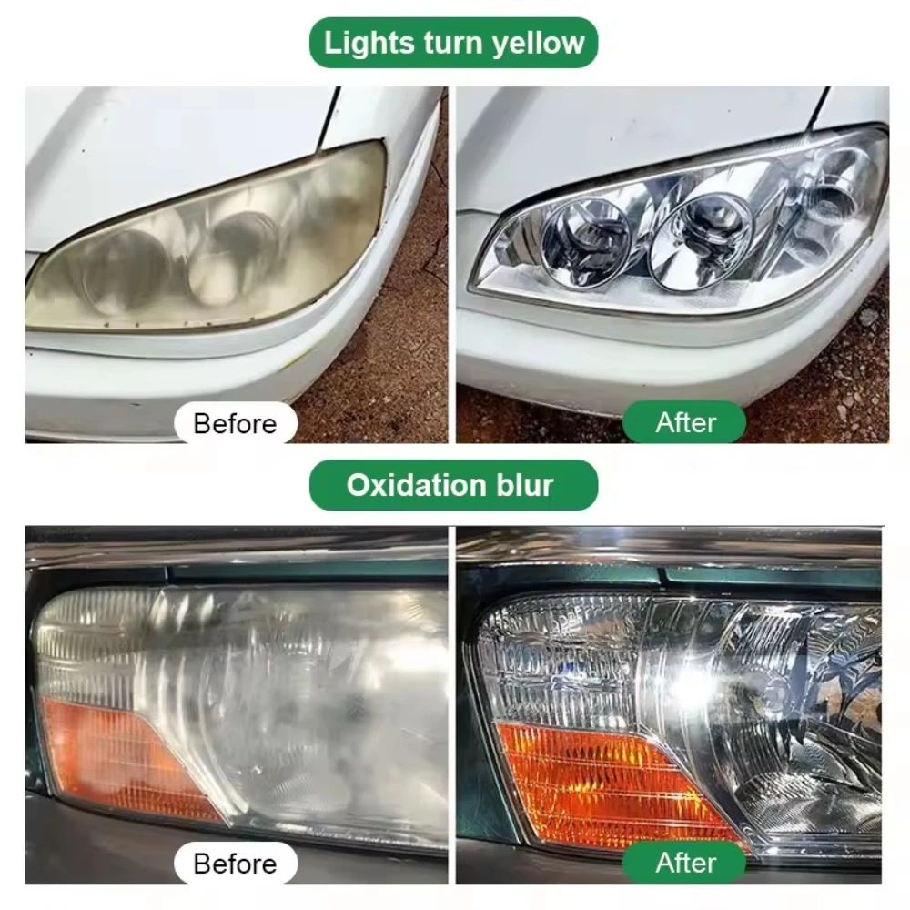 Car Headlight Restoration Polishing Kits Headlamp Scratch Remover Repair Cleaning Paste Remove Oxidation Headlight Polish Liquid - Image 6