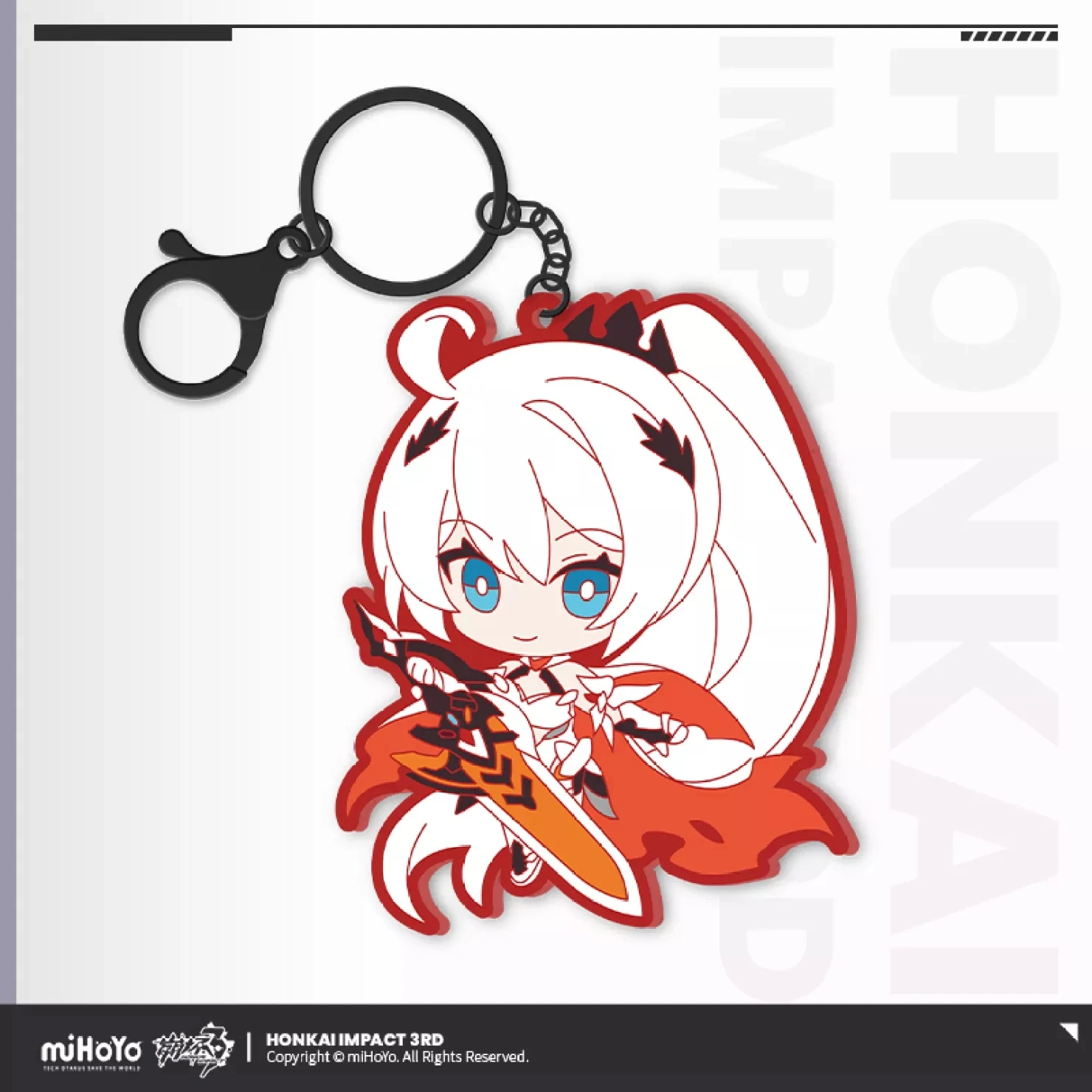 Anime Game Cosplay Diy Accessories Honkai Impact 3 VALKYRIES Themed Cartoon Pendant Kiana Pardofelis Elysia Soft Rubber Keychain