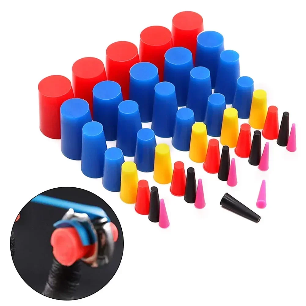 105 Pcs High Temp Masking Plugs Powder Coating Silicone Cone Plug Assortment Kit Maintenance Reusable Painting Accessories