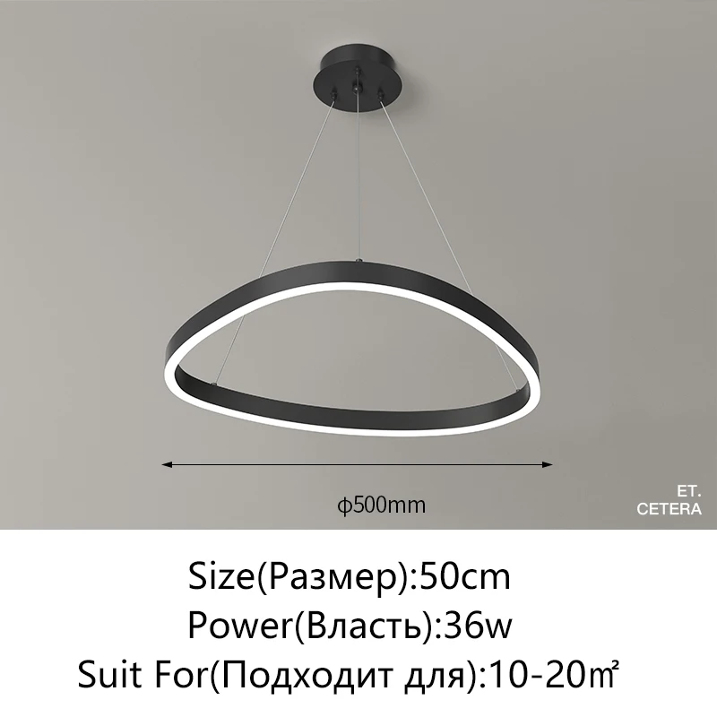 TONDI Glanz LED Ring Kronleuchter Wohnzimmer Schlafzimmer Esszimmer Studie Decke Kronleuchter Raum dekoration Haupt beleuchtung 7