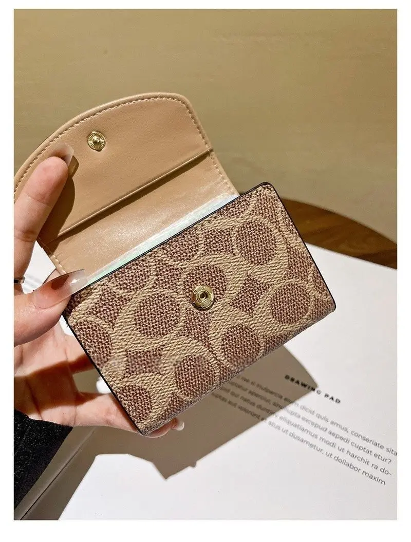 High End Camellia Organ Card Bag Exquisite Zero Wallet Multi Slot Light Luxury Retro Fashion Multi Functional Storage Wallet
