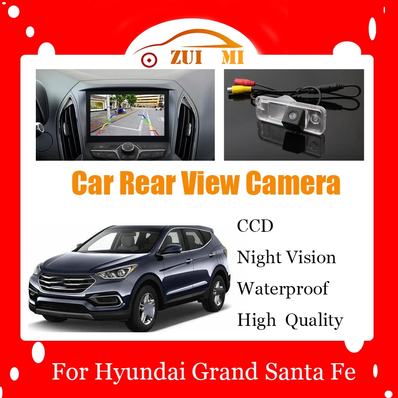 

Автомобильная камера заднего вида для Hyundai Grand Santa Fe 2013 ~ 2015 CCD Full HD камера ночного видения резервная парковочная камера противоударная