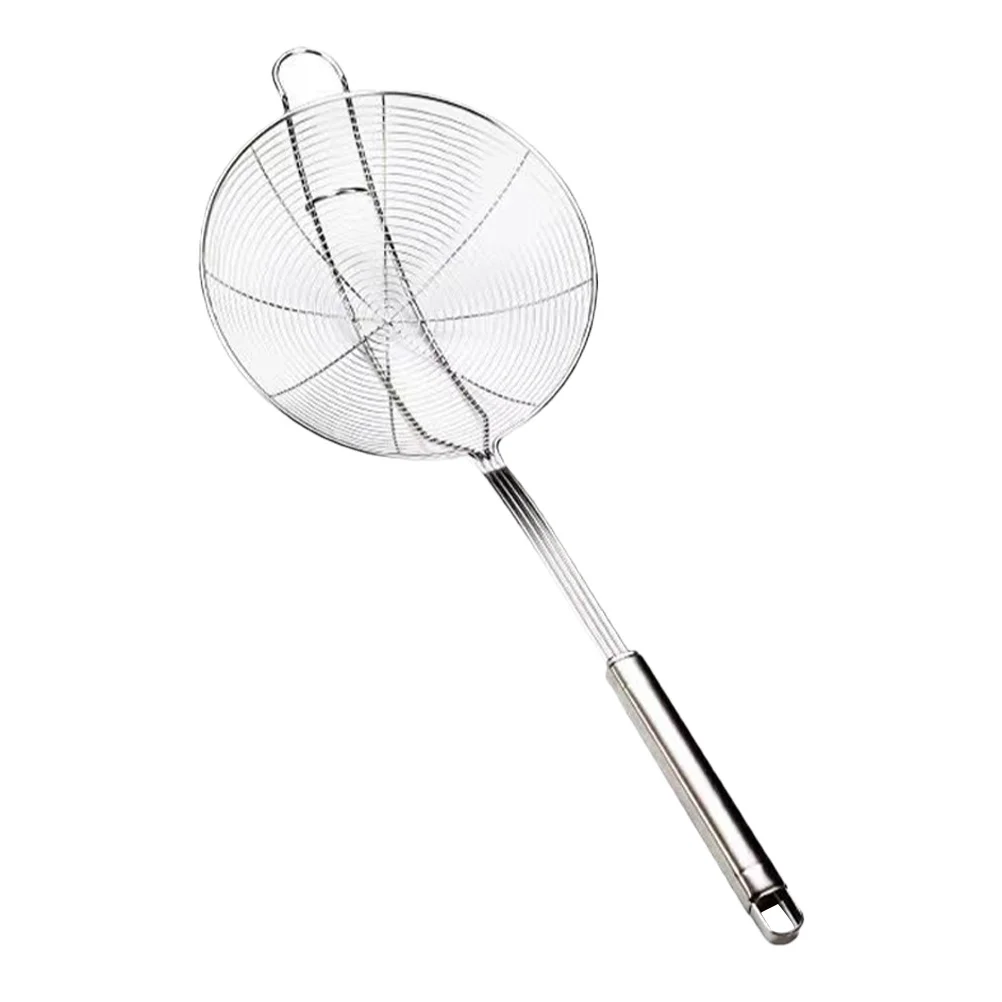 

Stainless Steel Colander Spoon Long Handle Slotted Skimmer For Frying Food Drainer Kitchen Gadget Hanging Hook Lightweight