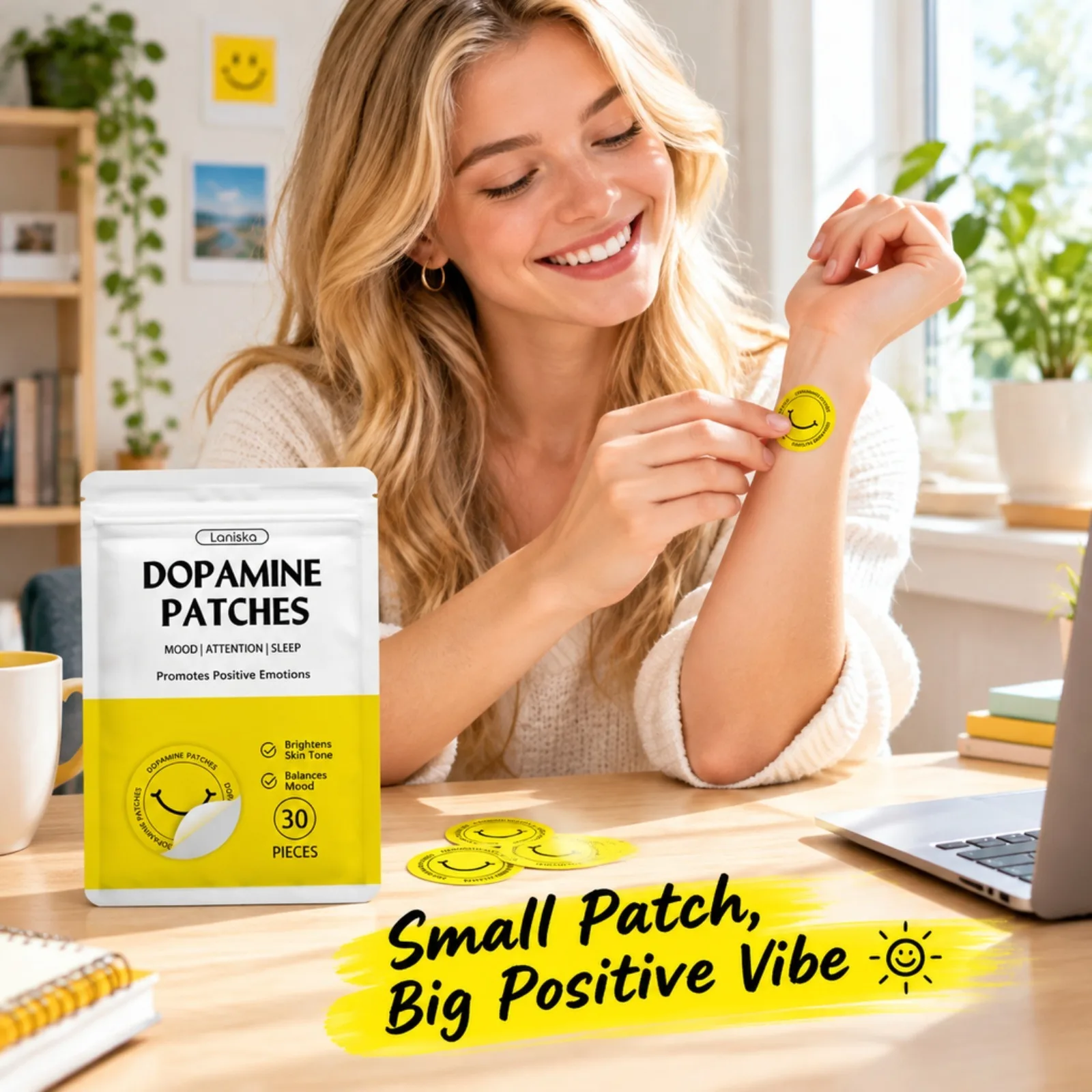 Dopamine Vitality Boost Patches for Workers Instant Mood & Focus Relieve Stress Focus Enhancement Daily Vitality Patch