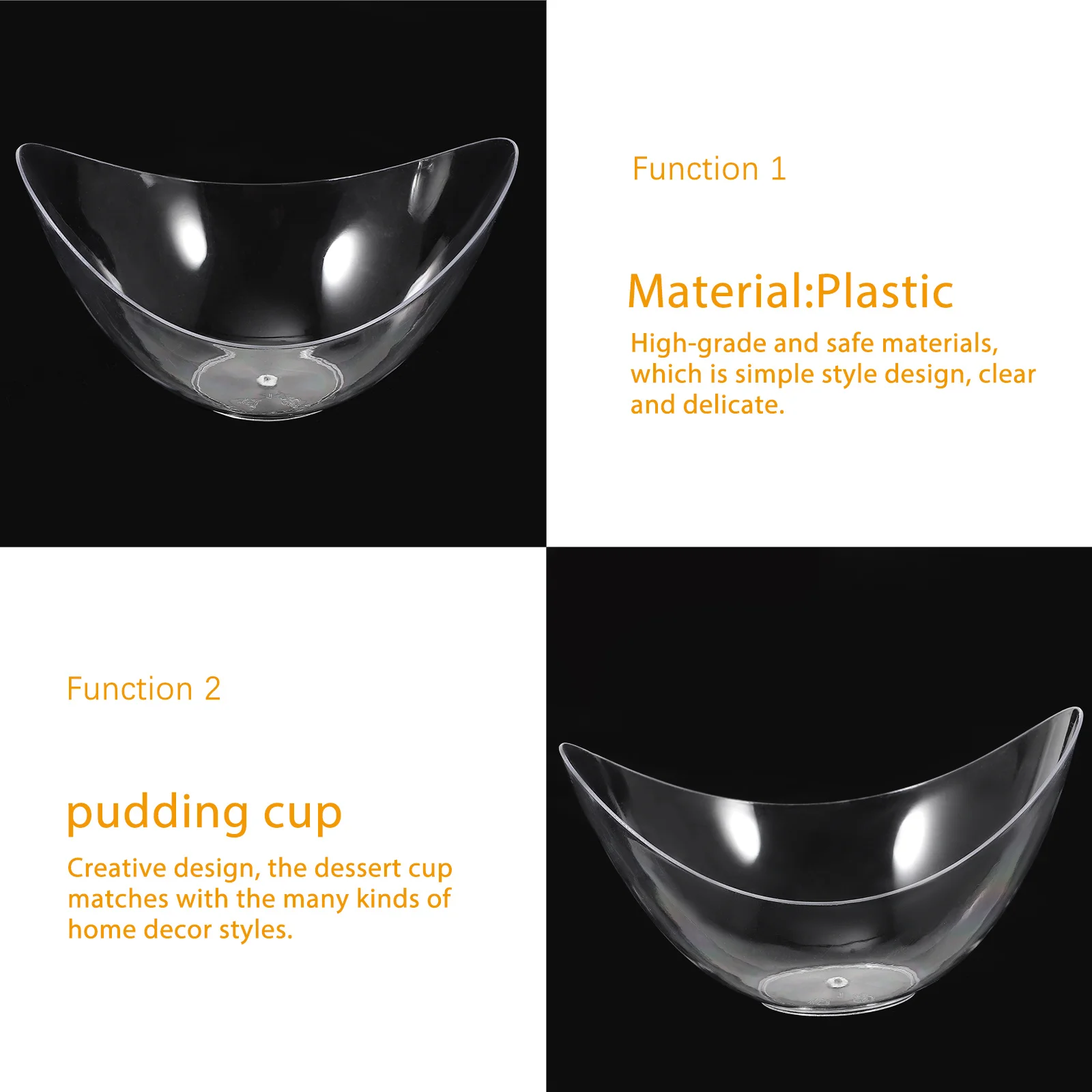 

25Pcs Clear Dessert Cups Cream Tiramisu Portable Multi-Function Pudding Cake Mousse Cups Party Accessories Household Storage