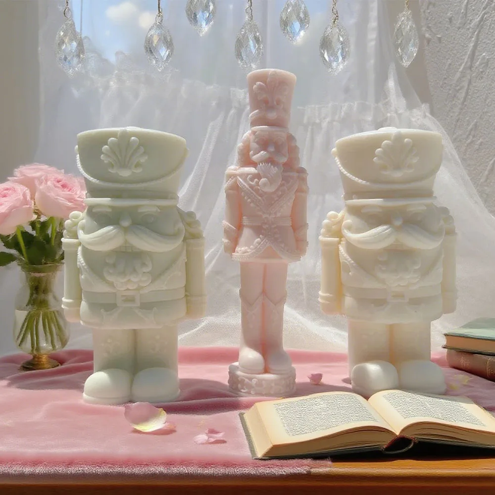 Nutcracker Silicone Candle Mold Christmas Decor Silicone Mold Dinner Soy Wax Silicone Mould Christmas Ornaments DIY Elk Tree