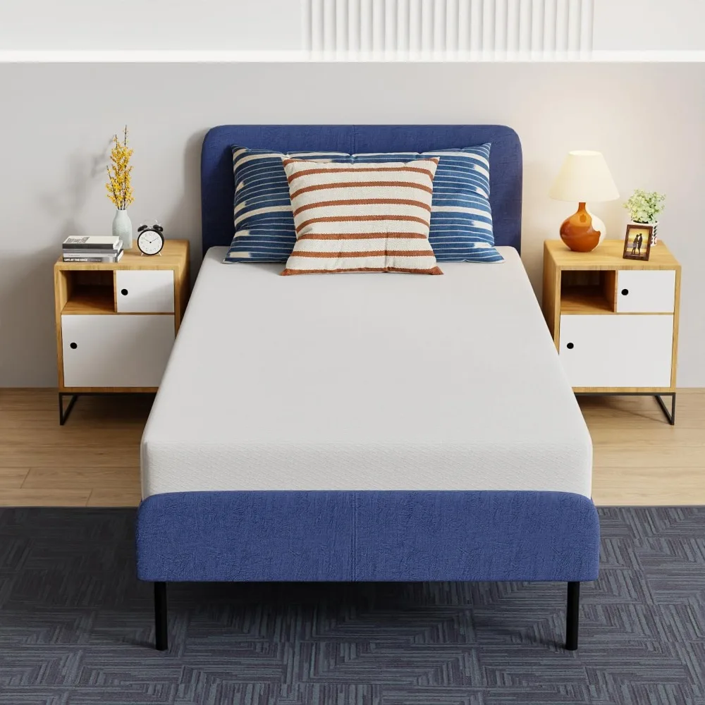 

6 Inch Twin XL Gel Memory Foam Mattress Fiberglass Free/CertiPUR-US Certified/Bed-in-a-Box/Cool Sleep & Comfy Support