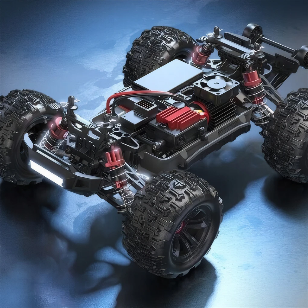 1/16 MJX Hyper go 16208 RC سيارة 4WD فرش على الطرق الوعرة بطاقة قصيرة RTR 70KM/H سباق شاحنة التحكم عن بعد لعب لعشاق السيارات