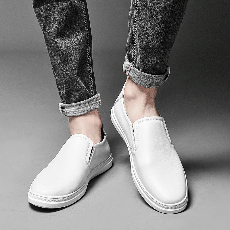 

Туфли из натуральной кожи. Удобный стиль. Для отдыха. Деловой офис. Модные уличные уличные туфли. Легкая повседневная обувь без шнуровки.