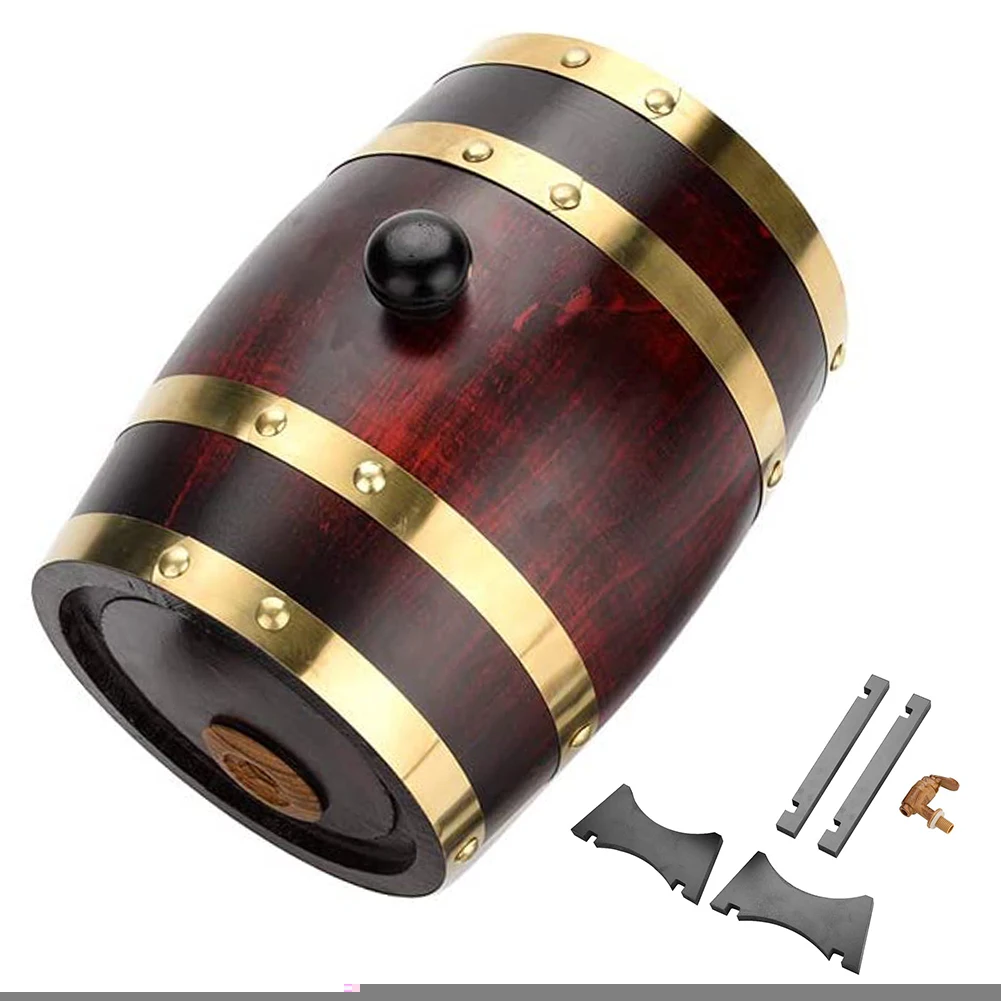 Wine Making Barrels, 1.5L Aging Barrels Whiskey Barrel Dispenser Home Wine Bucket Whiskey Barrel, for Wine Spirits Beer