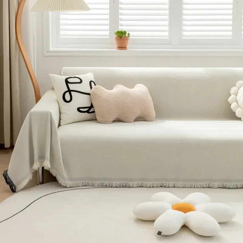 Anti Slip Sofa Towel Anti-cat Scratch Cloth Sofa Cover Teddy Velvet Waterproof Multi-functional Sofa Cover Cloth Towel