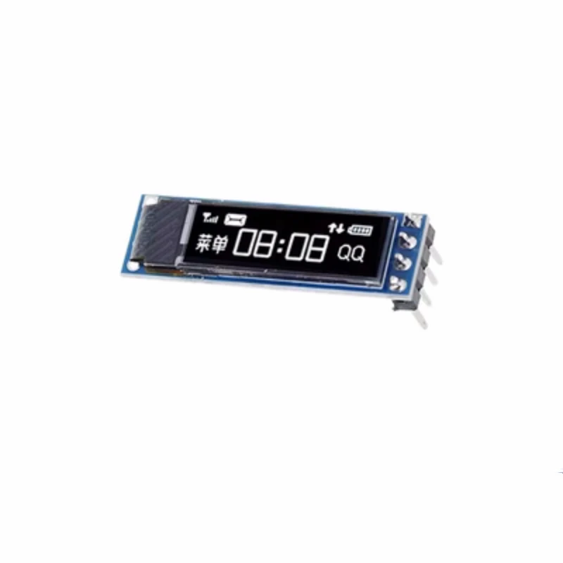 Pantalla OLED IPS 0,69 pulgadas y 4 pines blanca PM с адаптером пластины SSD1306 Drive IC 96x16 интерфейс I2C