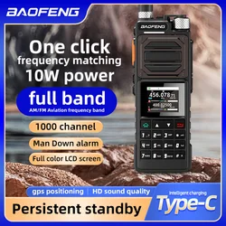 Baofeng UV-25 Air Band Walkie Talkie 16w Frequenza di copia wireless NOAA Caricatore di tipo C AM Radio bidirezionale a lungo raggio