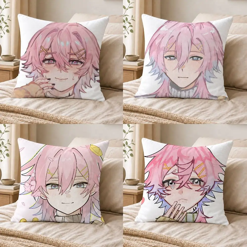 14 Days With You Ren Double-sided Printed Square Decorative Cushion Cover for Sofa Living Room Home Decor