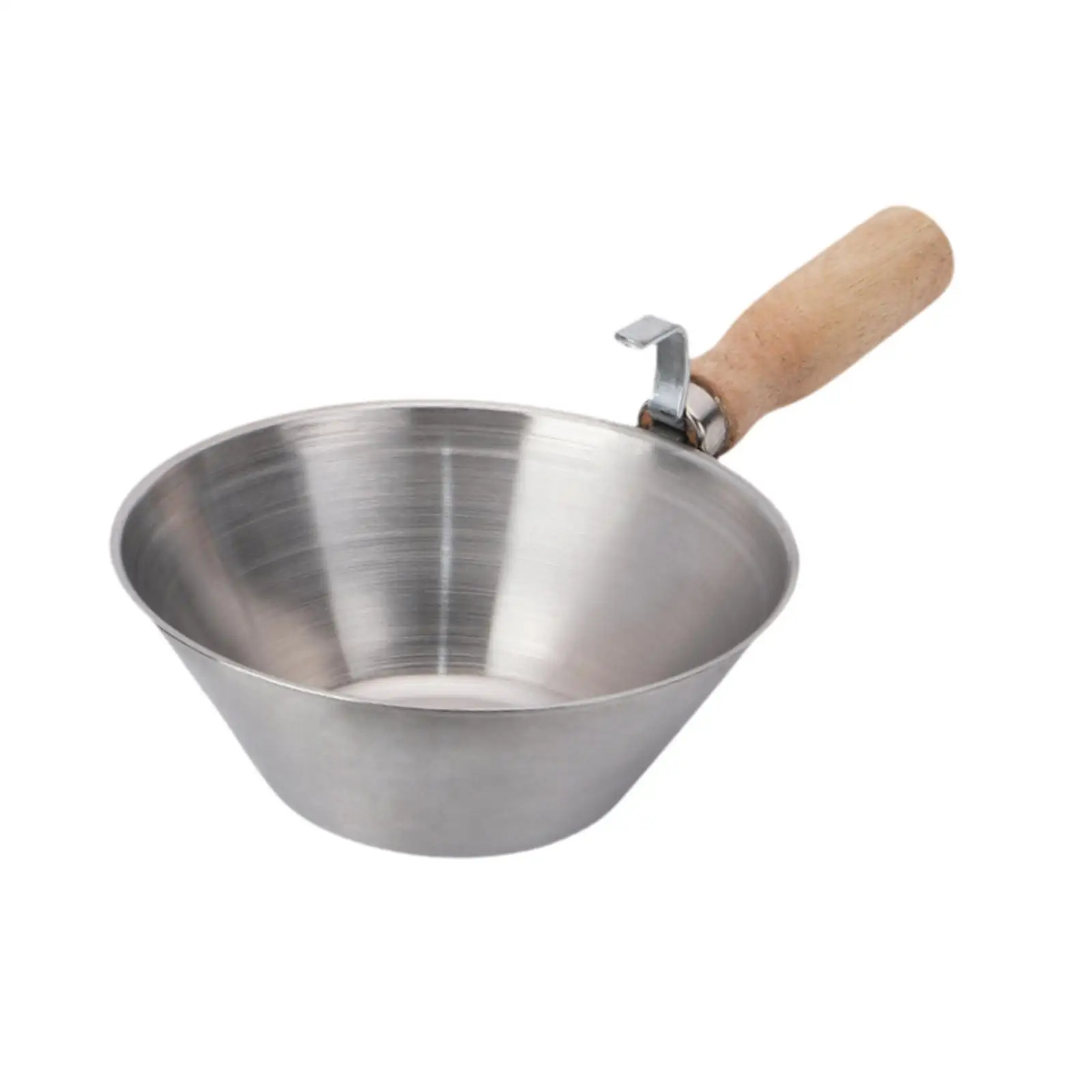 Cement Bucket Scoops with Wood Handle Sturdy for Bricklaying Plaster Drywall