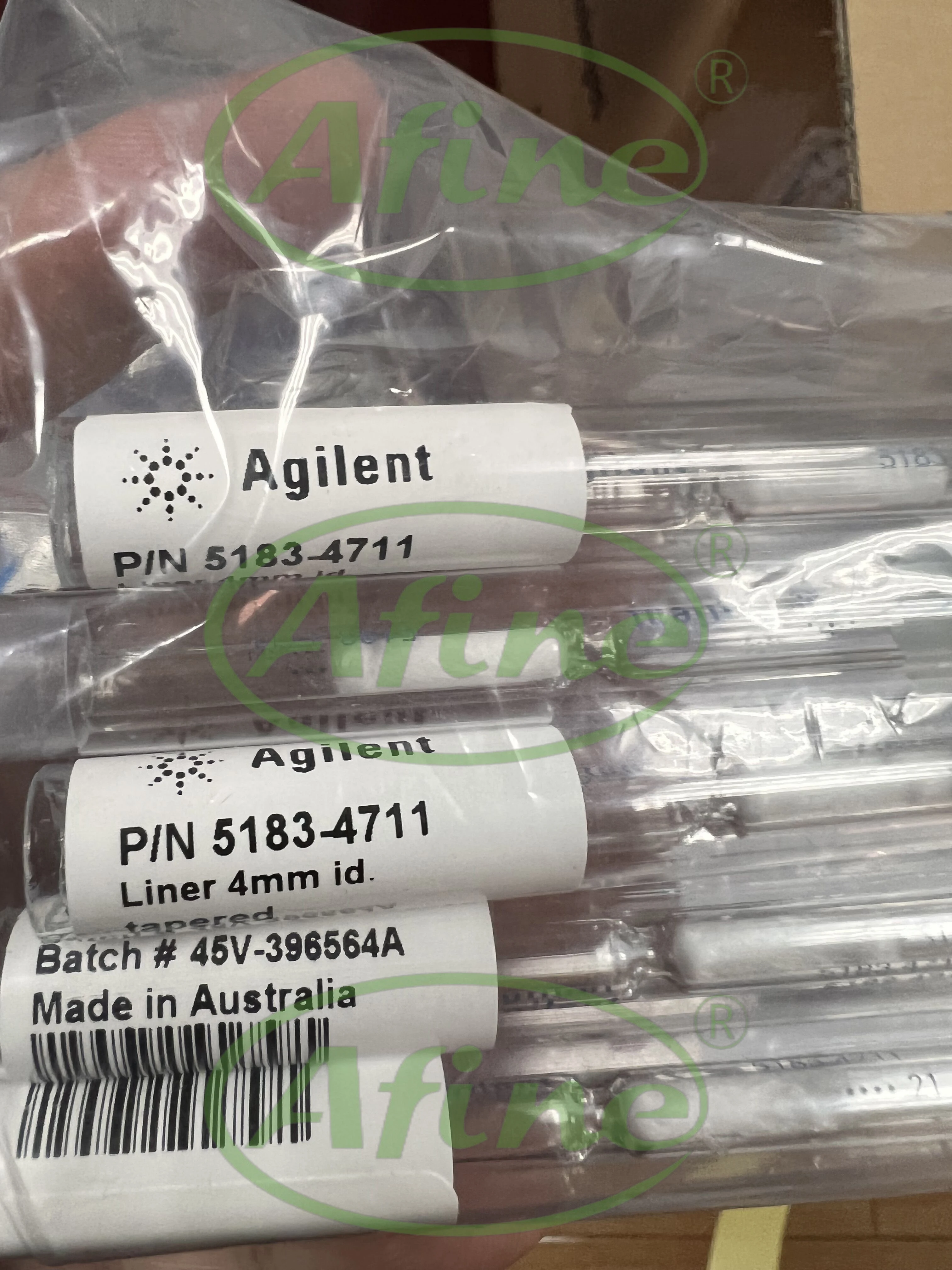 

AFINE Agilent 5183-4711 Single Taper Split Liners for GC, Glass Wool, Deactivated