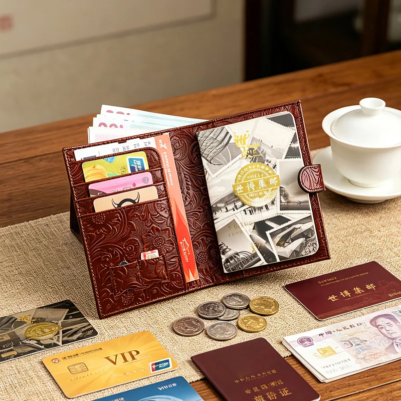 Elegant-porte-passeport-de-voyage-porte-cartes-multi-fonctions-portefeuille-homme-en-cuir-veritable-portable