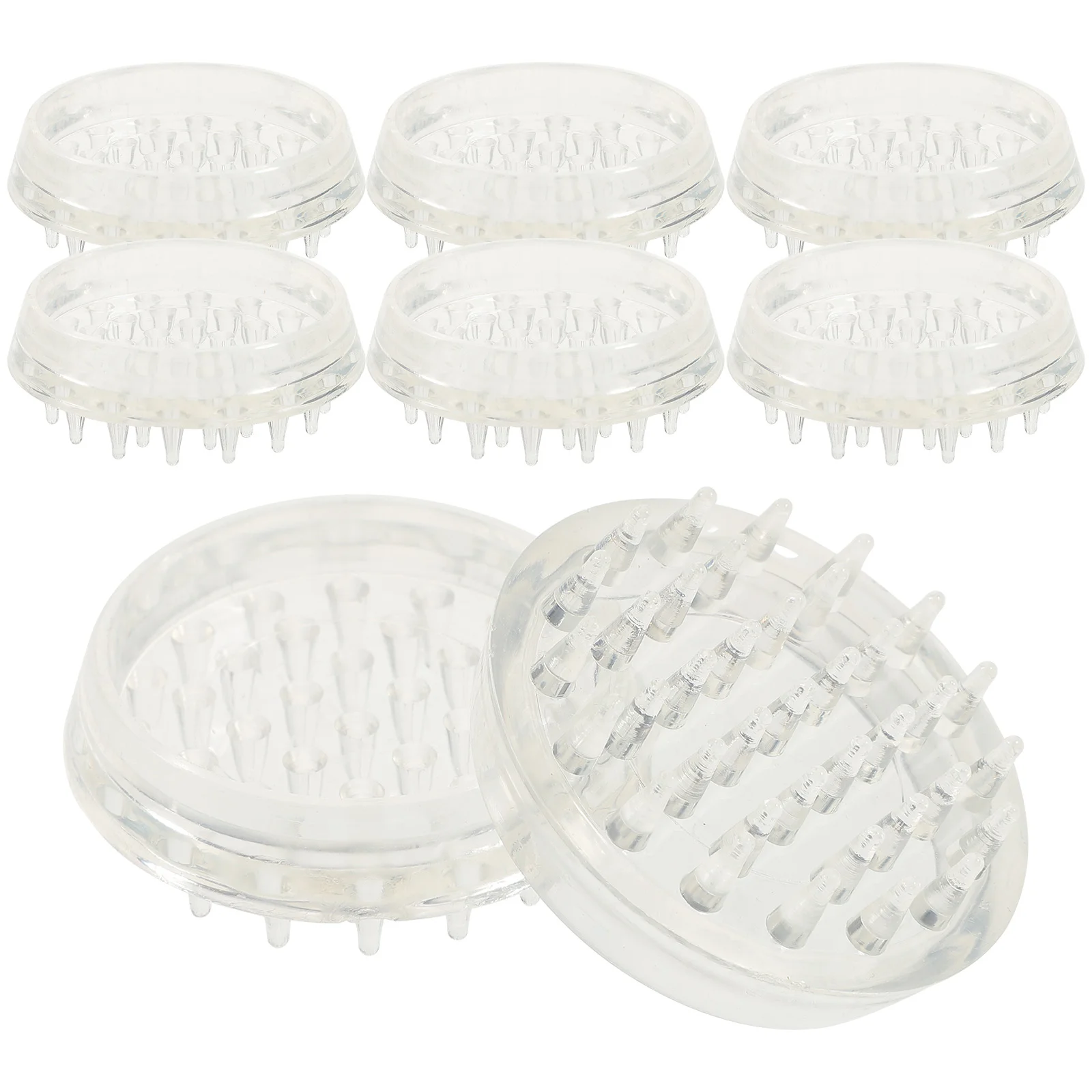 8 Pcs Mobile Mat Furniture Pads Chair Leg Floor Protectors Covers Plastic Non Slip Coasters