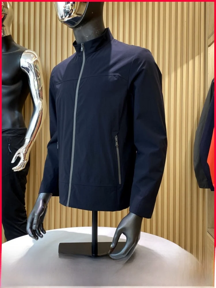 

Легкая деловая куртка для мужчин серии Light Business: 3D-крой, весенняя, легкая, комфортная, повседневная, с воротником-стойкой, модная, на молнии