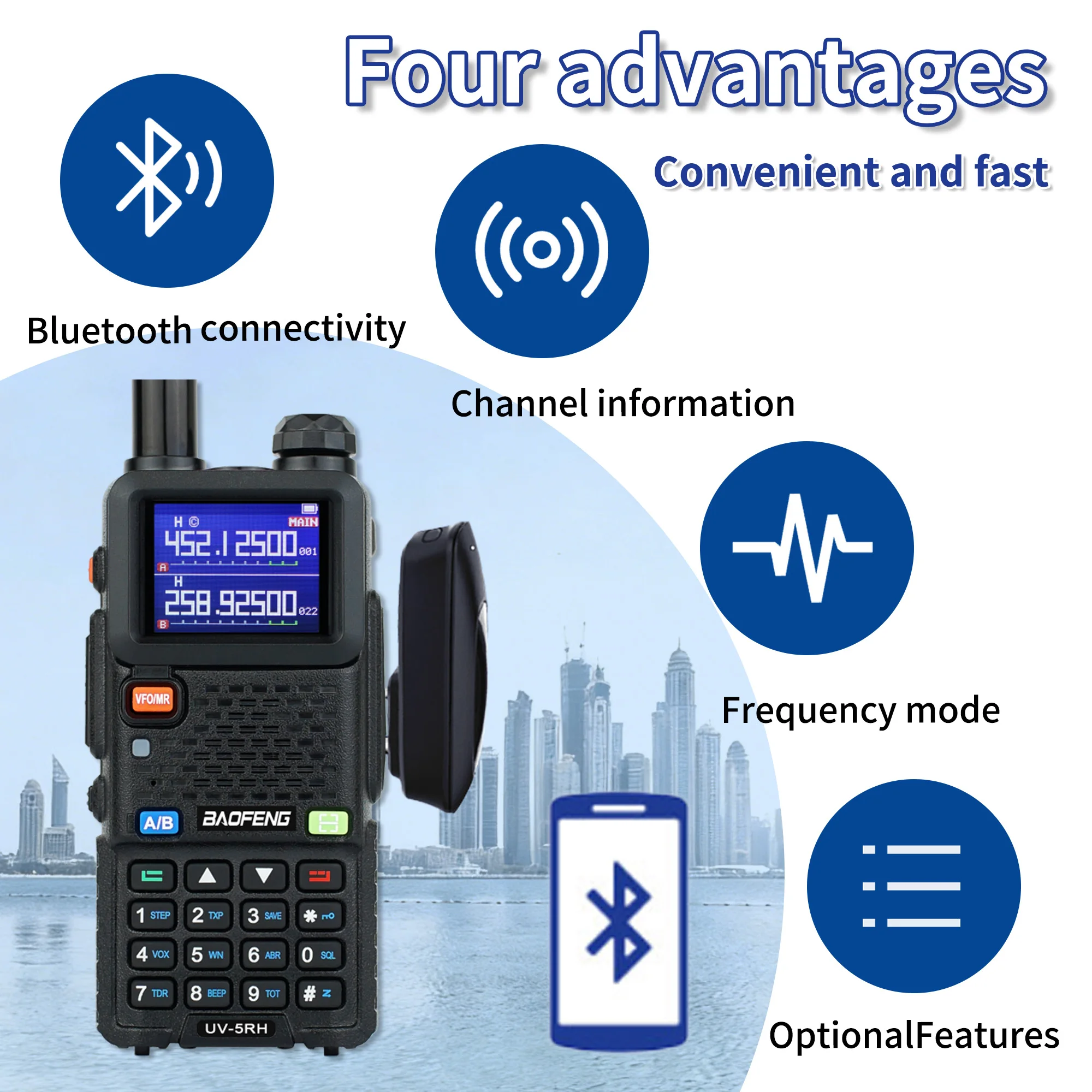 Bluetooth Walkie Talkie Programmer BT-1AD | App-Controlled Radio Frequency Writer | USB-C Rechargeable Adapter