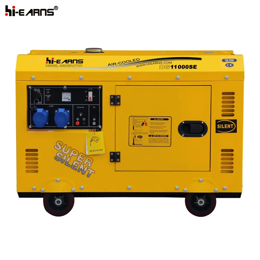 Hiearns patent products 198FA engine 10KVA portable die·sel generator,automatic generator