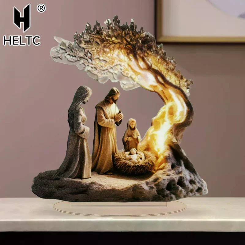 ❤Easter Nativity Scene Figurine Tabletop Decor Nativity Figurines Set Home Decoration