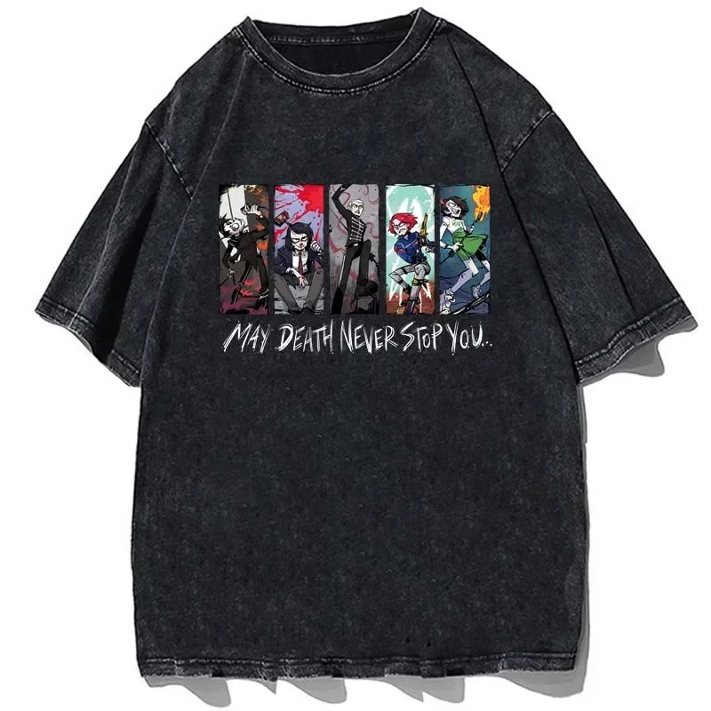 Punk Band Graphic T-Shirt My Chemical Romance Printed Tshirt High Quality Cotton Loose Oversize Tees Vintage Washed T Shirt